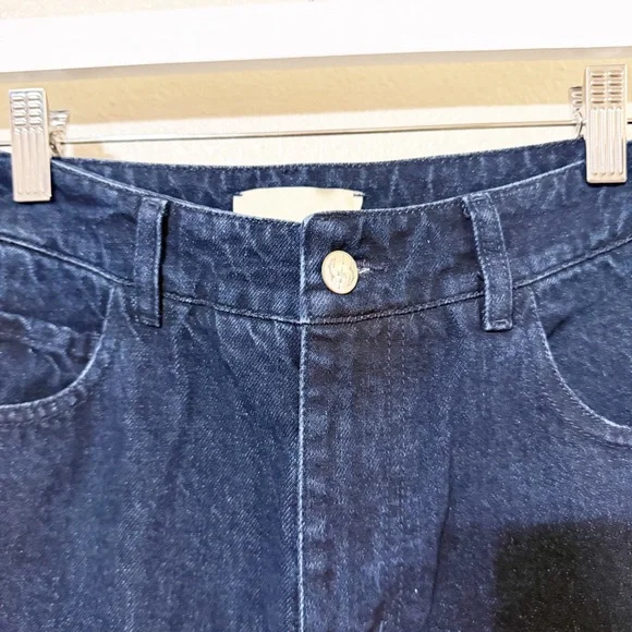 Paloma Wool NEW Vida Jeans Straight Leg Pants Laser Printed Portrait Horses Blue - Picture 12 of 13